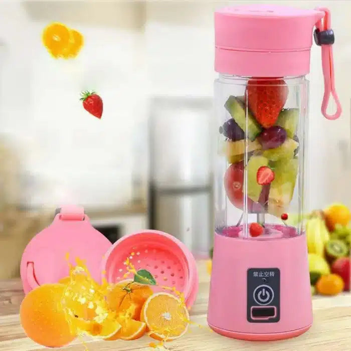 Mini Portable Electric Blender – 380ml USB Rechargeable Juicer (Random Color)