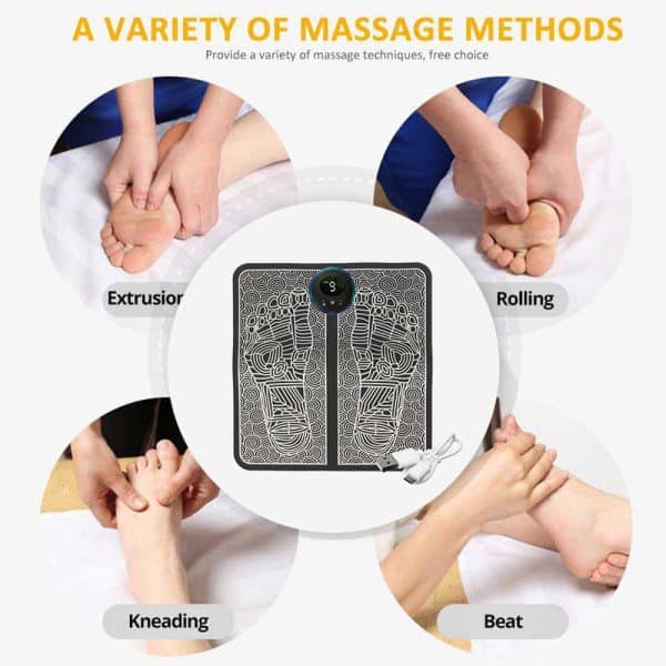 Electric EMS Foot Massager – Intelligent Muscle Stimulator with 6 Modes & USB Rechargeable