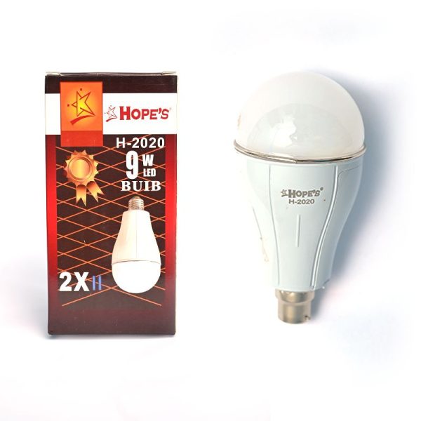 Hope’s H-2020 LED Rechargeable 9W Bulb – Long Backup, Double Battery, Best Load Shedding Solution in Pakistan