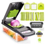 14-in-1 Vegetable Chopper & Cutter – Multi-Function Food Slicer with Storage Box